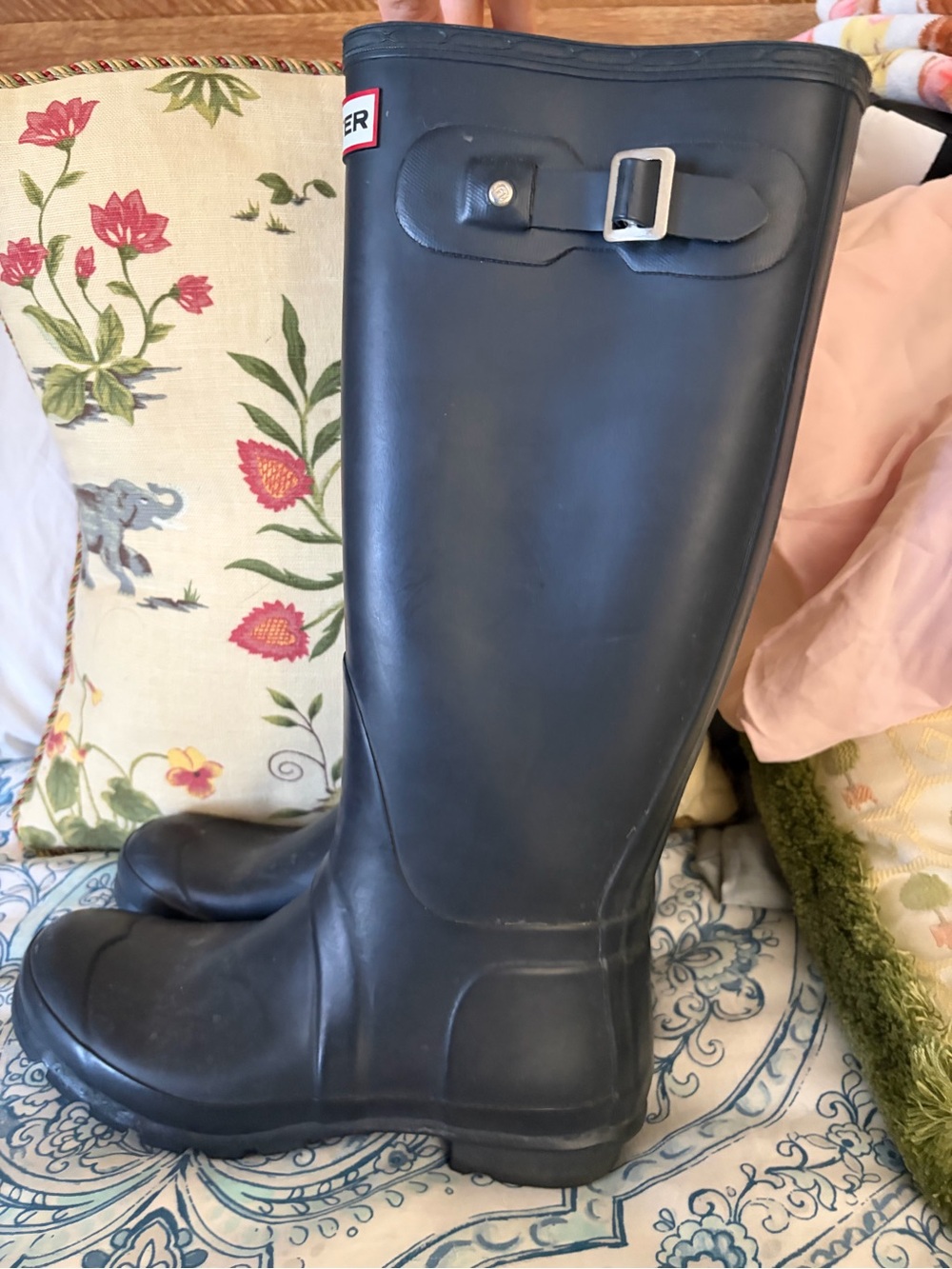 Hunter Black Tall Rain Boots - Picture 5 of 6
